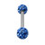 Smooth Glitzy Ball Double Micro Bar 1.2mm - SKU 15689