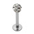 Smooth Glitzy Ball Labrets 1.2mm gauge - SKU 15709