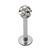 Smooth Glitzy Ball Labrets 1.2mm Gauge - SKU 15711