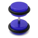 Acrylic Neon Fake Plug Neon Blue / Small - 4mm diameter Disks
