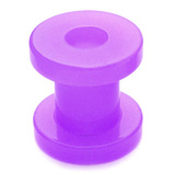 Acrylic Neon Screw Flesh Tunnel 6mm, Neon Purple