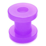 Acrylic Neon Screw Flesh Tunnel 8mm, Neon Purple