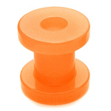 Acrylic Neon Screw Flesh Tunnel 12mm, Neon Orange