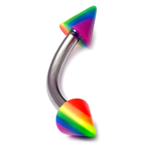 Acrylic Rainbow Micro Curved Bar 1.2mm - SKU 16029