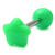 Acrylic Neon Star Barbell Gauge: 1.6mm, Length 10mm / green - alternative image