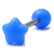 Acrylic Neon Star Barbell Gauge: 1.6mm, Length 14mm / blue - alternative image