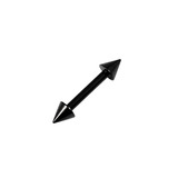 Black Titanium Coned Micro Barbells 1.2mm 1.2mm, 12mm, 3mm base and 3mm height