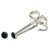 Silver Crystal Studs ST1 - ST2 - ST3 - ST8 - ST9 ST1, 1.5mm, 1 Pair Jet Black - alternative image