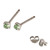 Silver Crystal Studs ST11 - ST12 - ST13 - Claw Set Light Green / ST11. Claw set. 1.5mm jewel - alternative image