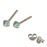 Silver Crystal Studs ST11 - ST12 - ST13 - Claw Set Aqua AB / ST11. Claw set. 1.5mm jewel