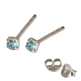 Silver Crystal Studs ST11 - ST12 - ST13 - Claw Set - SKU 16136