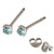 Silver Crystal Studs ST11 - ST12 - ST13 - Claw Set - SKU 16140