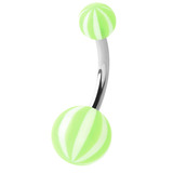 Acrylic Beach Belly Bars 1.6mm, 10mm (most popular length), Green