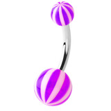 Acrylic Beach Belly Bars 1.6mm, 8mm, Purple