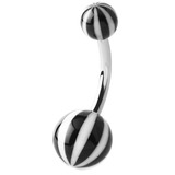 Acrylic Beach Belly Bars 1.6mm, 8mm, Black