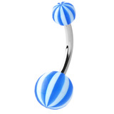 Acrylic Beach Belly Bars 1.6mm, 8mm, Blue