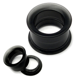 Acrylic Internal Thread Double Flared Eyelet 14mm, Black
