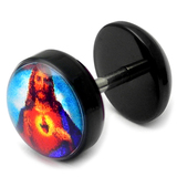 Acrylic Logo Fake Plug 1.2mm, 5mm, 8mm, Jesus Logo