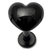 Black Steel Labret with Black Steel Heart - SKU 16356