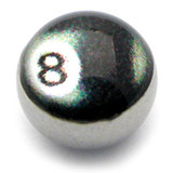 Steel Logo Balls - Words 8 Ball