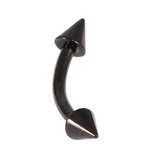 Black Titanium Coned Micro Curved Barbells 1.2mm - SKU 16414