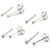 Silver Studs with Silver Ball ST4-ST5-ST6-ST7-ST20-ST21-ST22-ST23-ST27-ST28 ST 4,5,6,7 (4 pairs) - alternative image