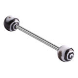 Acrylic Lollipop Barbell 14mm, 6mm, Black (most popular length)