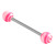 Acrylic Lollipop Barbell 1.6mm 14mm / 6mm / Pink (one bar only) - alternative image