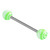 Acrylic Lollipop Barbell 1.6mm 16mm / 6mm / Green (one bar only) - alternative image