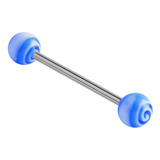 Acrylic Lollipop Barbell 16mm, 6mm, Blue