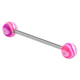 Acrylic Wave Barbell 1.6x10mm / 5 / Purple-Pink