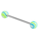 Acrylic Wave Barbell 1.6x14mm (most popular) / 5 / Blue-Green