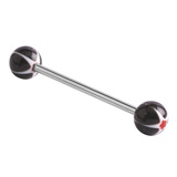 Acrylic Glitter Star Barbell 1.6mm 12mm / 6mm / Black (one bar only)