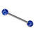 Acrylic Marble Barbell 1.6mm 10mm / 6mm / Blue (one bar only) - alternative image