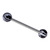 Acrylic Marble Barbell 1.6mm 12mm / 6mm / Black (one bar only) - alternative image