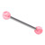 Acrylic Marble Barbell 1.6mm 16mm / 6mm / Pink (one bar only) - alternative image