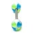 Acrylic Heart Barbell 10 / Blue-Green / 5 - alternative image