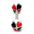 Acrylic Heart Barbell 12 / Red-Black / 6 - alternative image