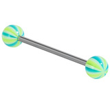 Acrylic Melon Barbell 10 / Blue-Green / 5
