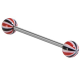 Acrylic Melon Barbell 16 / Red-Black / 5