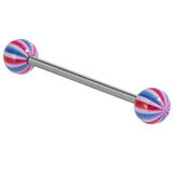 Acrylic Melon Barbell 10 / Blue-Red / 6