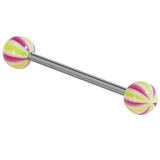 Acrylic Melon Barbell 16 / Purple-Olive / 6