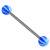 Acrylic Beach Barbell 1.6mm 10mm / 5mm / Blue (one bar only) - alternative image