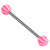 Acrylic Beach Barbell 1.6mm 14mm / 5mm / Pink (one bar only) - alternative image