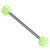 Acrylic Beach Barbell 1.6mm 16mm / 5mm / Green (one bar only) - alternative image
