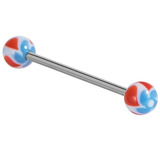 Acrylic Windmill Barbell 1.6x10mm / 5 / Blue-Red