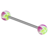Acrylic Windmill Barbell 1.6x12mm / 5 / Green-Purple