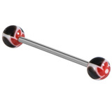 Acrylic Windmill Barbell 1.6x16mm / 6 / Red-Black