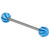 Acrylic Twister Barbell 1.6mm 14mm / 6mm / Blue (one bar only) - alternative image