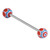 Acrylic Spider Web Barbell 1.6mm 10mm / 6mm / Blue-Red (one bar only) - alternative image